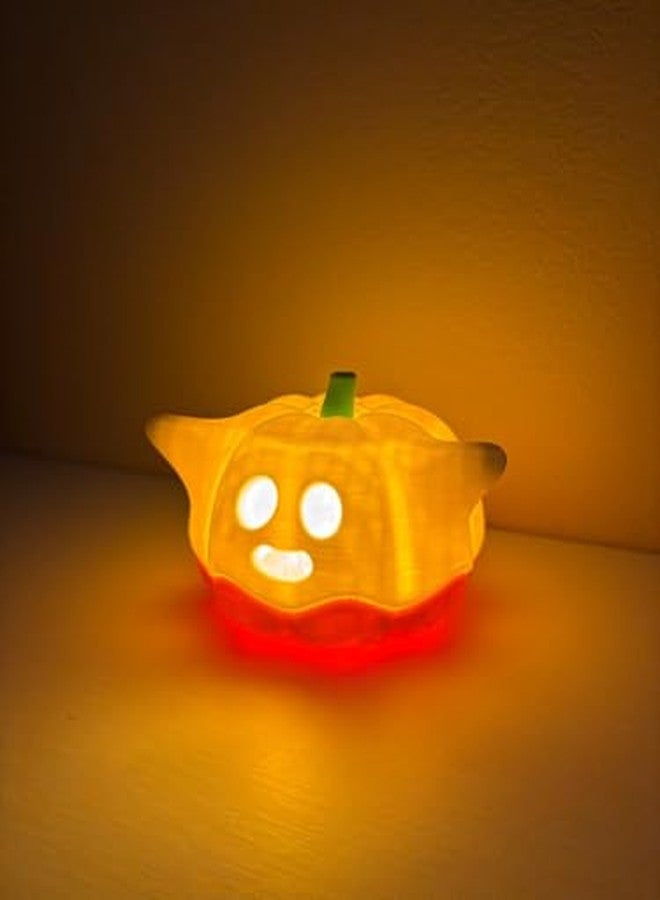 3D CRAFT Halloween Ghost Pumpkin Decorative Collectible, Candy Holder, White and Orange, Halloween Display Prop - Image 5